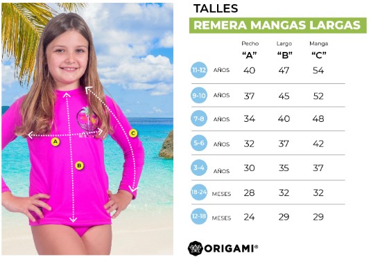 Lycra Origami Niño Manga Larga