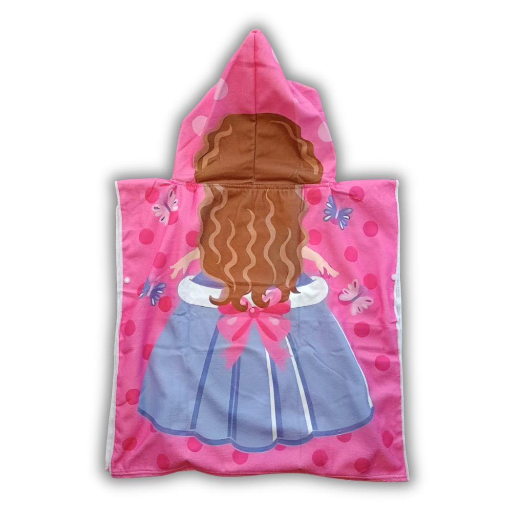 Poncho infantil microfibra c/ botones