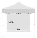 Pared Gazebo 3m Blanco