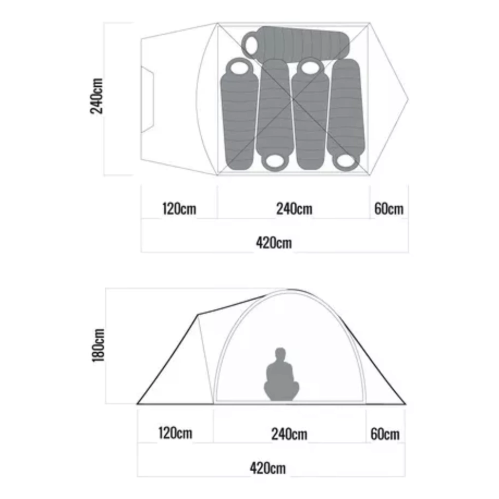 Carpa Cadaques WTD 5 pers. (2.40x2.40