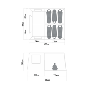 Carpa 6 Pers. Expedition 6 PLUS  (4.35x3.80x2.0)