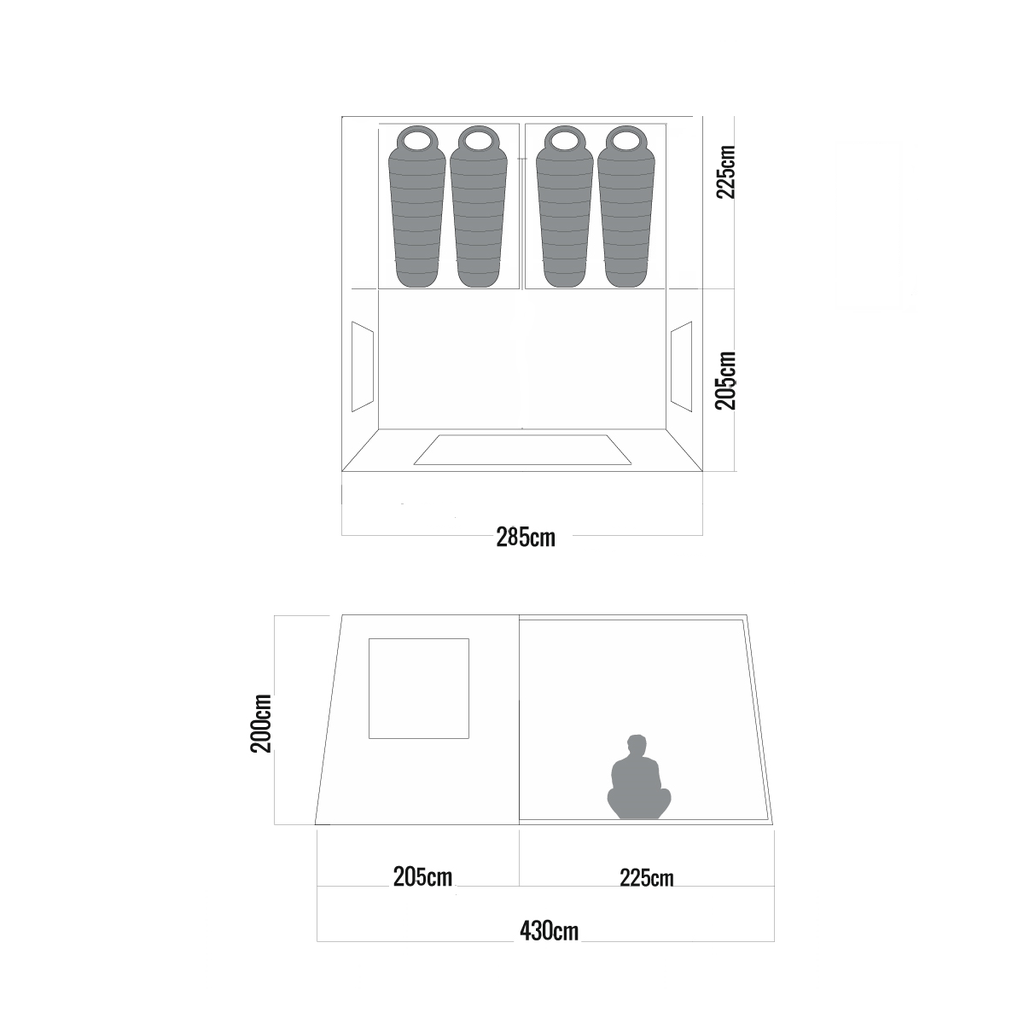 Carpa 4 Pers. Expedition 4 Plus (2.85x4.30x2.00)