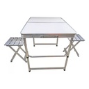 Mesa Kushiro Alum c/2 banquitos