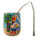 Mate de madera pintado