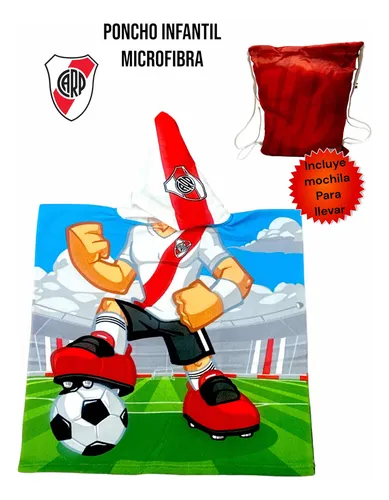 Poncho toalla futbol River/Boca