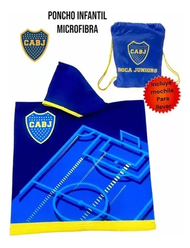 Poncho toalla futbol River/Boca