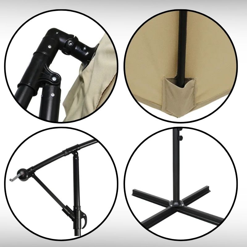 Sombrilla lateral 300 cm c/ manivela