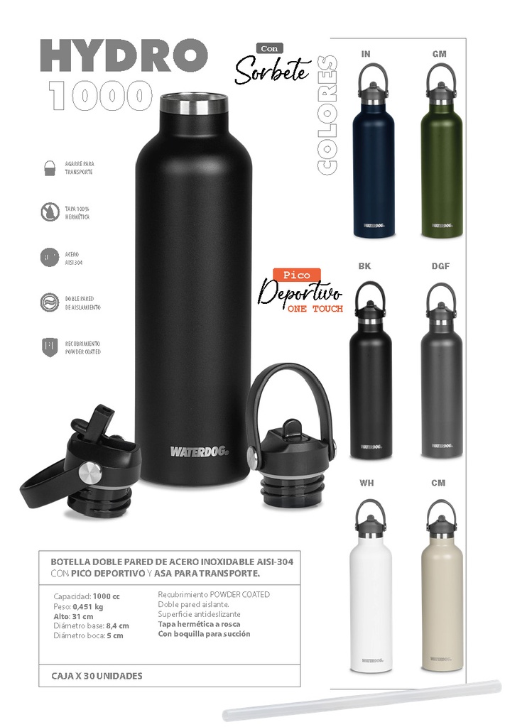 Botella Waterdog Hydro 1000