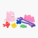 428 Chichess Balde castillo, pala y rastrillo Gr, 4 moldes, castillo