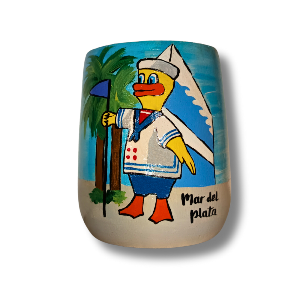 Mate de madera pintado MdP