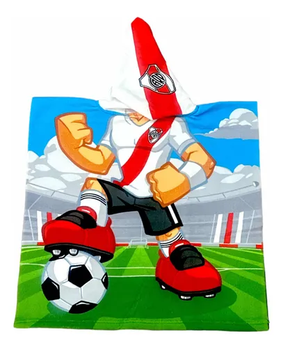 Poncho toalla futbol River/Boca