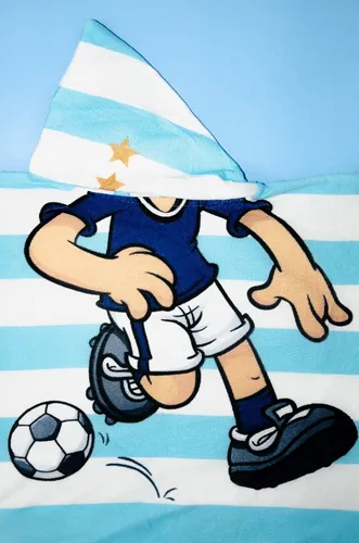 Poncho infantil estampado City Blanco