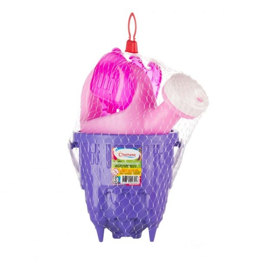 [004341] 392 Chichess Balde castillo, regadera, pala y rastrillo