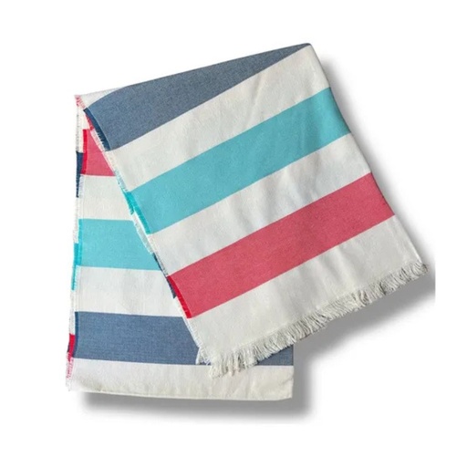 Lona Simple Rayada c/flecos