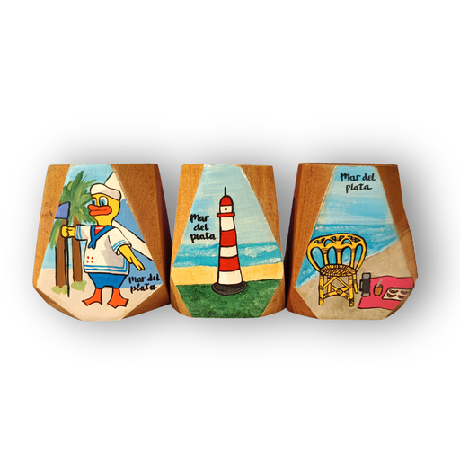 Mate de madera pintado MdP